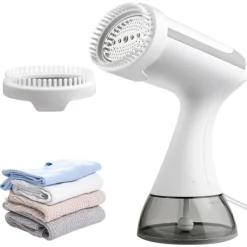 Ångtvättar-Handhållen Klädångare, 1500 Watt Snabb Uppvärmning, 300 ml Vattentank (Vit)