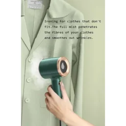Ångtvättar-Handhållen Klädångare För Kläder Med Spray, Snabb Uppvärmning (Grön)