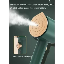Ångtvättar-Handhållen Klädångare För Kläder Med Spray, Snabb Uppvärmning (Grön)