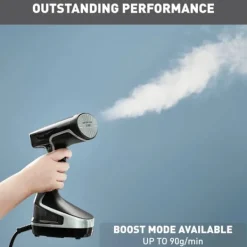 Ångtvättar-Handhållen Klädångare, Kraftfull Ångproduktion, Svart