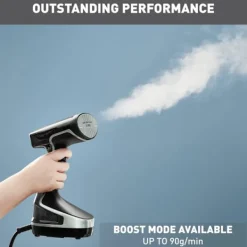 Ångtvättar-Handhållen Klädångare, Kraftfull Ångproduktion, Svart