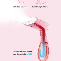 Ångtvättar-Handhållen Klädångare Vikbar Utgåva Bärbar Ångare för Kläder Säker Tygångjärn för Både Vertikal & Horisontell Klädhantering