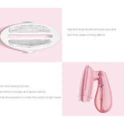 Ångtvättar-Handhållen Klädångare Vikbar Utgåva Bärbar Ångare för Kläder Säker Tygångjärn för Både Vertikal & Horisontell Klädhantering