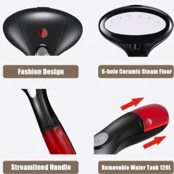 Ångtvättar-Handhållen Klädångare 1500W, 15 Sekunders Snabb Uppvärmning För Hemmabruk och Resor (Blå)