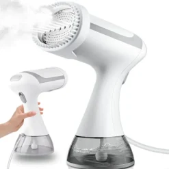 Ångtvättar-Handhållen Klädångare, 1500W Portabel Klädångare med 300ml Avtagbar Vattentank, Värme