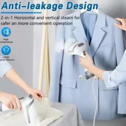 Ångtvättar-Handhållen Klädångare, 1500W Portabel Klädångare med 300ml Avtagbar Vattentank, Svart Värme