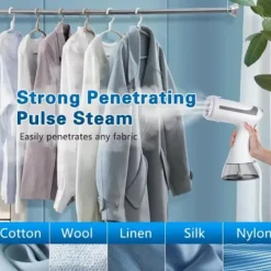 Ångtvättar-Handhållen Klädångare, 1500W Portabel Klädångare med 300ml Avtagbar Vattentank, Svart Värme