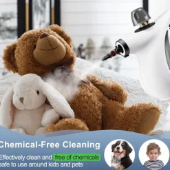 Ångtvättar-Handhållen ångrengörare, bärbar ångrengörare med stor kapacitet, 11-delat tillbehörset för golv, bil, matta, klädsel, soffa, kakel,