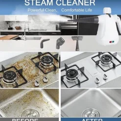 Ångtvättar-Handhållen ångrengörare, tryckångrengörare för hem, soffa, kök, badrum, bil, golv, 10 i 1 klädselångrengörare