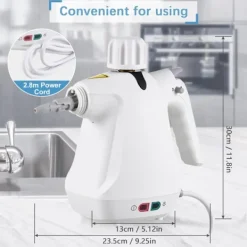 Ångtvättar-Handhållen ångrengörare, tryckångrengörare för hem, soffa, kök, badrum, bil, golv, 10 i 1 klädselångrengörare