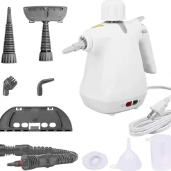 Ångtvättar-Handhållen ångrengörare, tryckångrengörare för hem, soffa, kök, badrum, bil, golv, 10 i 1 klädselångrengörare med säkerhetslås