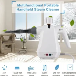 Ångtvättar-Handhållen ångrengörare, tryckångrengörare för hem, soffa, kök, badrum, bil, golv, 10 i 1 klädselångrengörare med säkerhetslås