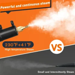 Ångtvättar-Handhållen ångrengörare, 2500W högtrycksånga för renare, ångrengörare för hemmabruk med 1500 ml stor kapacitet, bred mun, ångrengörare