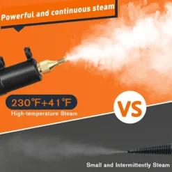 Ångtvättar-Handhållen ångrengörare, 2500W högtrycksånga för renare, ångrengörare för hemmabruk med 1500 ml stor kapacitet, bred mun, ångrengörare för Uph