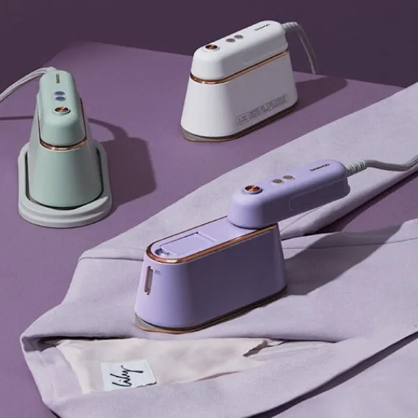 Ångtvättar-Handhållen ångstrykjärn Plaggstrykjärn Hemstrykjärn vit