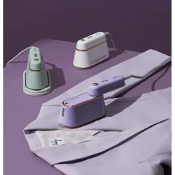 Ångtvättar-Handhållen ångstrykjärn Plaggstrykjärn Hemstrykjärn vit