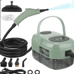 Ångtvättar-Handhållen Ångtvätt 2500W - 6 Ångnivåer, 3.0 BAR Tryck, 1100ml Vattentank för Djuprengöring i Hemmet