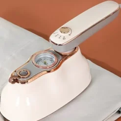 Ångtvättar-Handhållet strykjärn med temperaturindikator, kraftfull klädångare för klänningar och kostymer