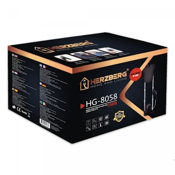 Herzberg Home & Living Ångtvättar-Herzberg HG-8058: Avancerad Garment Steamer med strykstation