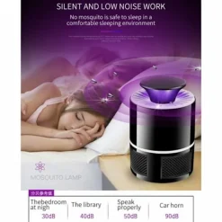 HERZBERG Skadedjur & Insekter-HG-03138: Light & Vacuum Mosquito Killer Lamp