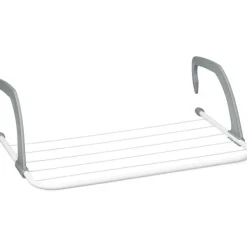 Het rea Tvättillbehör-Hett erbjudande till lågt pris! Torkställning för kläder - Hängande ställning för element och balkong, Liten storlek, 3m torkkapacitet, Vit, 50cm längd - Glad | Fyndiq