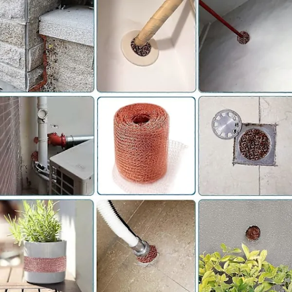 GIFT OF G Skadedjur & Insekter-Högkvalitativt gnagarnät, 100% koppar mot sniglar, möss, råttor, fåglar, nematoder, Ferramol, stickat kopparnät (6 meter)