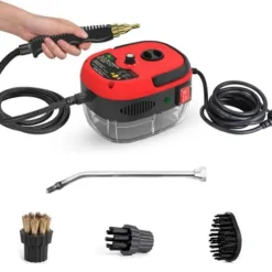 Ångtvättar-Högtemperatur Högtryck Mobil Rengöringsmaskin Ångtvätt Elektrisk Ångrengörare för Hemmet EU-kontakt Röd