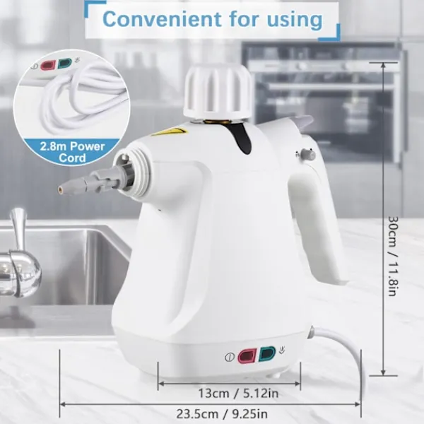 Ångtvättar-Högtrycks- och högtemperatur 1000W ångrengörare med 9 tillbehör