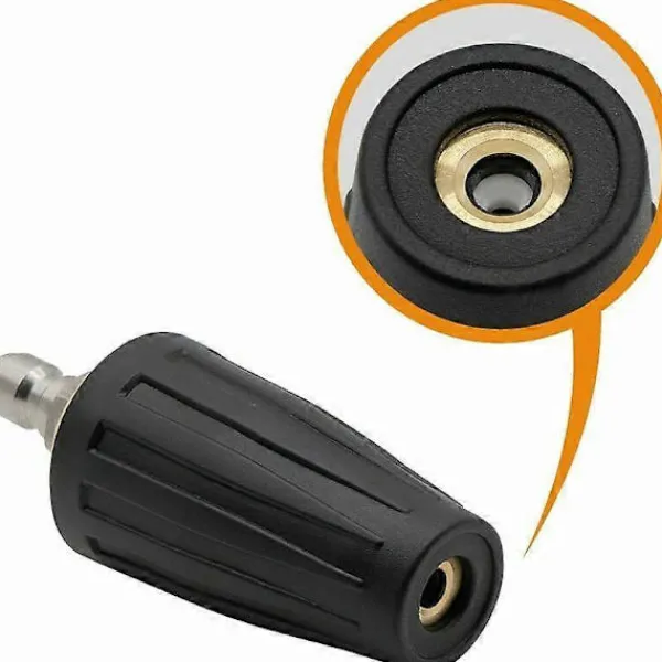CL Högtryckstvättar-Högtrycks roterande munstycke, 3600 PSI turbo roterande munstycksspetsar, 1/4 snabbkopplings roterande högtryckstvättmunstycken för l