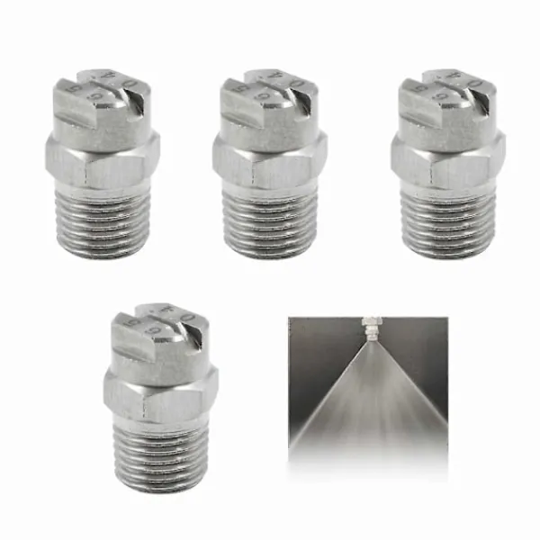 DAO Högtryckstvättar-Högtrycks Spraymunstycken i Rostfritt Stål - För Ytrengörare Tvättmunstycke 65 Graders Öppning 1.3 Mm Gängad Anslutning 1/4' db