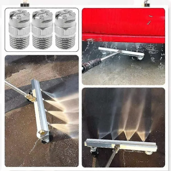 DAO Högtryckstvättar-Högtrycks Spraymunstycken i Rostfritt Stål - För Ytrengörare Tvättmunstycke 65 Graders Öppning 1.3 Mm Gängad Anslutning 1/4' db