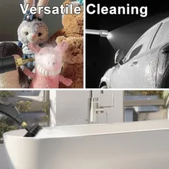 Ångtvättar-Högtrycks 2500W Ångrengörare med 3 Borstar & 6 Inställningar