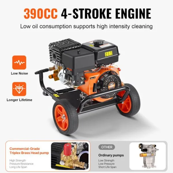 DUOKU Högtryckstvättar-Högtryckstvätt - - G250A - 4400 PSI - 15 L/min - Kopparpump