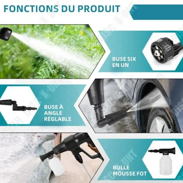 TECH DISCOUNT Högtryckstvättar-Högtryckstvätt - TD - Trådlös - 18V - 300W - 20 bar