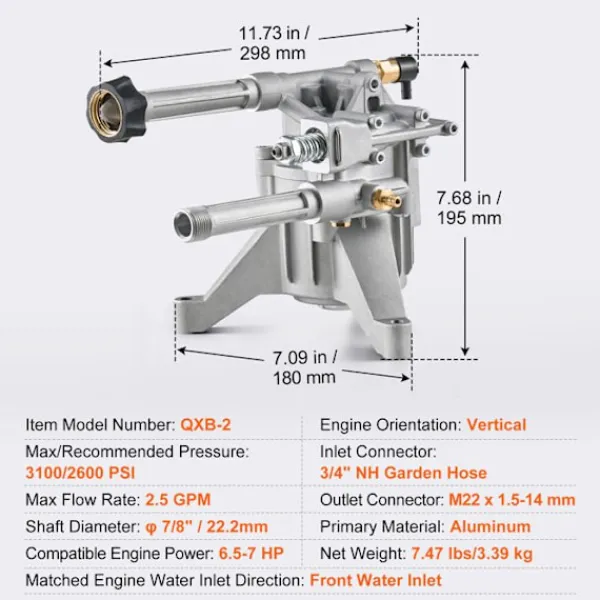 DUOKU Högtryckstvättar-Högtryckstvättspump - - QXB-2 - 3100 PSI - Ersättningskit - 5 Munstycken