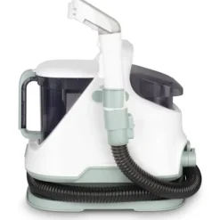 HKOENIG Städmaskiner-TWT77 handhållen textilrengörare - Avtagbara rena och smutsiga vattentankar - Kapacitet 1,4L/1,2L - Effekt 650W Vitt, grönt och svart