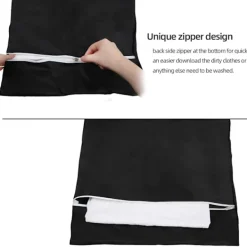 Xuigort Tvättillbehör-Hållbar Oxford Bag Tvättkorg Väska, Över Dörren Tygväska med Krokar, för Badrum, Förvaring, Vägg, Garderob, 75x50cm