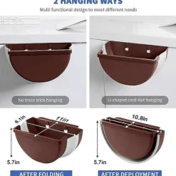 GIFT OF G Soptunnor-Hängande Köksavfallsbehållare, Vikbara Soptunnor för Kök