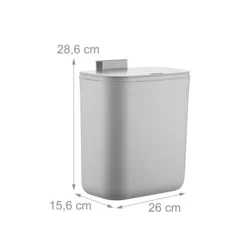 Northix Soptunnor-Hängande köksavfallsbehållare, 9 l, gångjärnsförsett lock