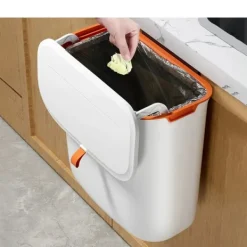 Hommy Soptunnor-Hängande soptunna för kök korg med lock liten sopor återvinning vägg sopor