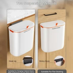 Hommy Soptunnor-Hängande soptunna för kök korg med lock liten sopor återvinning vägg sopor