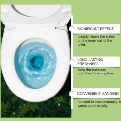unbranded Rengöringsmedel-Hängande Toalettrengöringsboll - Tar Bort Fläckar, Kalk och Lukt - Ingen Skrubbning Krävs - Toalettrengöringsboll för Hushållet