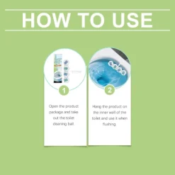 unbranded Rengöringsmedel-Hängande Toalettrengöringsboll - Tar Bort Fläckar, Kalk och Lukt - Ingen Skrubbning Krävs - Toalettrengöringsboll för Hushållet