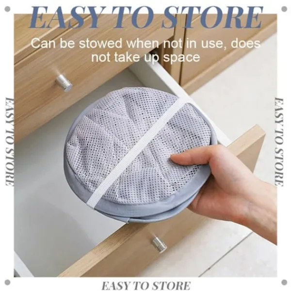 LBSS Tvättillbehör-Hängande tvättkorg Vikbar väggmonterad badrumsduk Mesh Synlig Stor öppen topp Enkel åtkomst för rummet