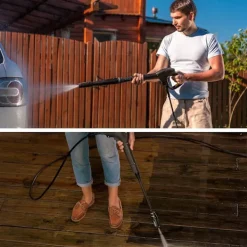 Rosfix Högtryckstvättar-Hogtrycksslang 15M Quick Connect – Nylonforstarkt | Max 200 Bar | Kompatibel med AR Blue Clean, Michelin, Stanley