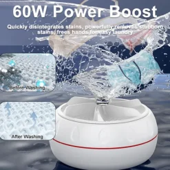 Tvättmaskiner-Hushåll 60W Tvättmaskiner Bärbar Företagsresor Mini Tvätt Maskin