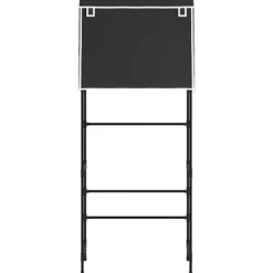 vidaXL Tvättillbehör-Hylla för tvättmaskin med 2 hyllplan svart 71x29,5x170,5cm järn