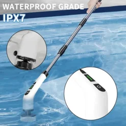 Dammsugare & Tillbehör-9-i-1 Elektrisk Rengöringsborste, Elektrisk Skrubber med Förlängningshandtag, 25W Effekt, 420RPM & 90min Drifttid, 2500mAh Batteri