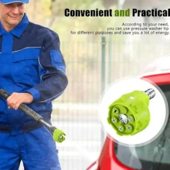 OCEAN Högtryckstvättar-6-i-1 Multifunktionell Sprutmunstycke för Högtryckstvätt max 3500 psi – Bärbara Högtryckstvätttillbehör, Munstycken