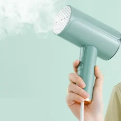 no brand Ångtvättar-IC Bärbar Hushållsstrykmaskin Handhållen Ångstrykjärn Vikbar Klädstrykare - EU (Grön)